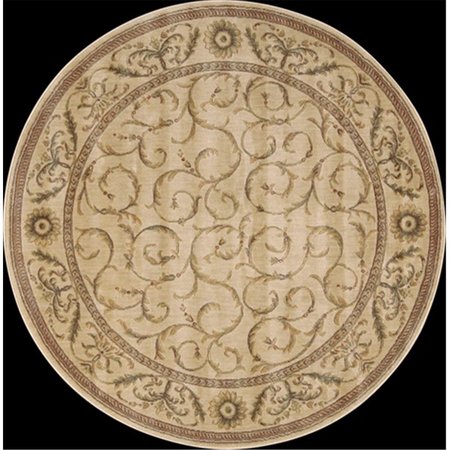 NOURISON Nourison 82581 Somerset Area Rug Collection Ivory 5 ft 6 in. x 5 ft 6 in. Round 99446825810